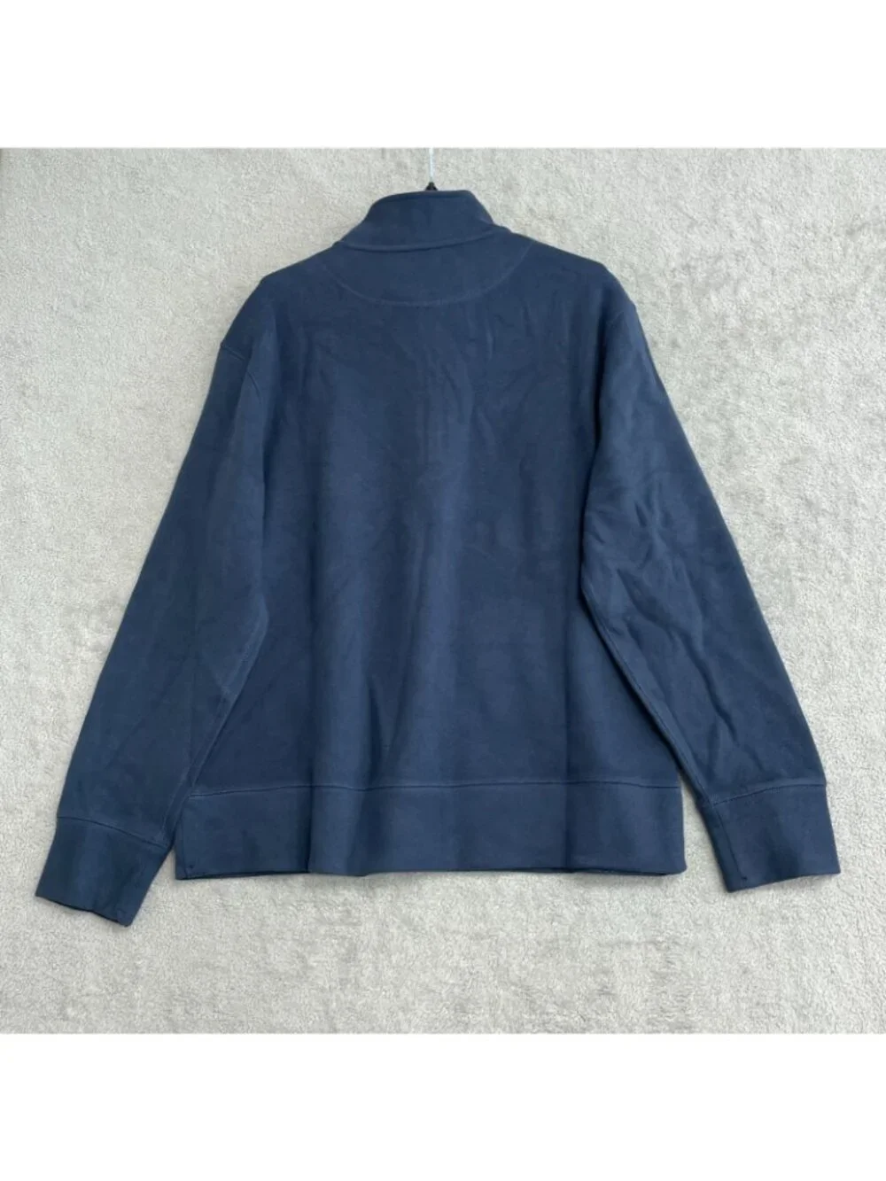 Banana Republic Men's XL Navy Blue 1/4 Zip Pullover Sweatshirt Cotton H2050